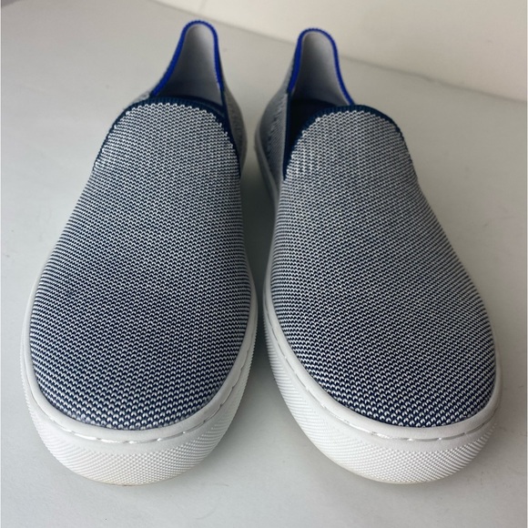 Rothy's The Original Slip On Sneaker Size 7.5 Weave Blue White Knit - Picture 4 of 9